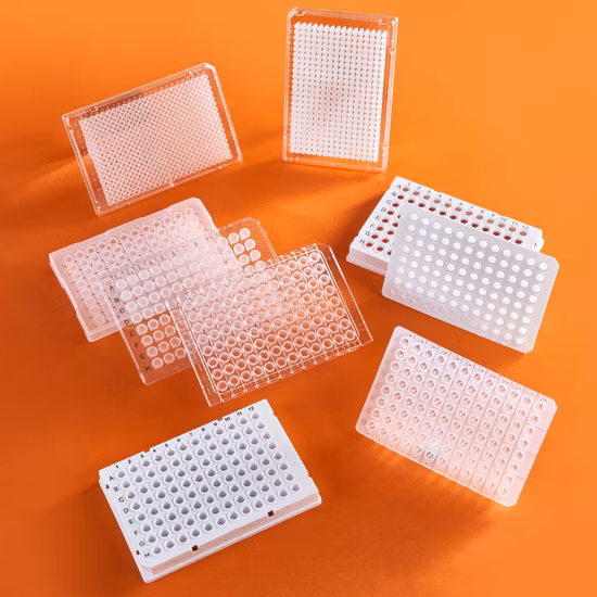 フル付きラボ使い捨てホワイト PP 384 ウェル PCR プレート