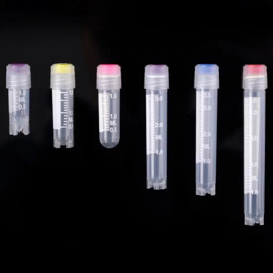 5ml クライオバイアル、シリコンワッシャーシール付き雌ねじ、米国 FDA 承認の実験器具